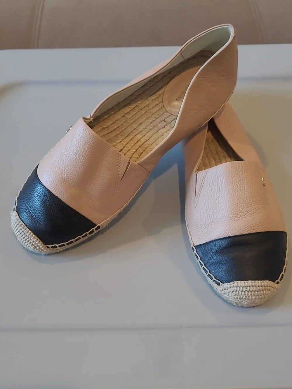 Michael Kors Classic Two-Tone Women's Espadrille Flats - Pink and Black Size 11